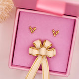18k Gold Antler Stud Earrings