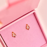 18k Gold Christmas Tree Stud Earrings