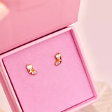 Floral Stocking Stud Earrings