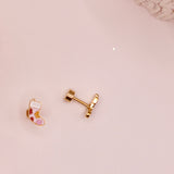 Floral Stocking Stud Earrings