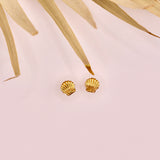 18k Gold Seashell Stud Earrings