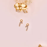 18k Gold Candy-Cane Charms