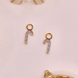 18k Gold Candy-Cane Charms