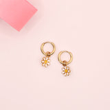 18k Gold Daisy Charms