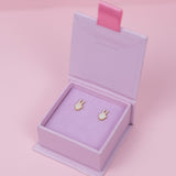 Skeleton Peace Sign Studs