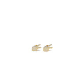 Skeleton Peace Sign Studs