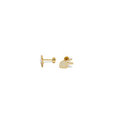 Skeleton Peace Sign Studs