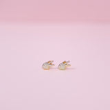 Skeleton Peace Sign Studs