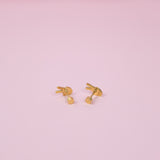 Skeleton Peace Sign Studs
