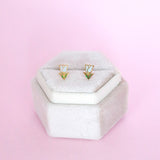 18k Gold Tulip Stud Earrings
