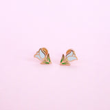 18k Gold Tulip Stud Earrings