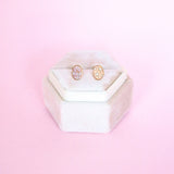 18k Gold Easter Egg Stud Earrings