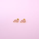Cow Print Cow Girl Hat Stud Earrings