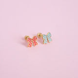 Polka Dot Bow Studs