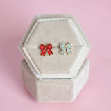Polka Dot Bow Studs
