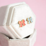 Polka Dot Bow Studs
