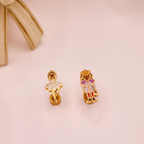 18k Gold Nutcracker Stud Earrings