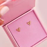 18k Gold Antler Stud Earrings