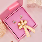 18k Gold Ice Skate Stud Earrings