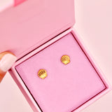 18k Gold Seashell Stud Earrings