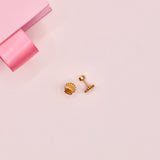 18k Gold Seashell Stud Earrings