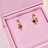 18k Gold Huggie Earrings