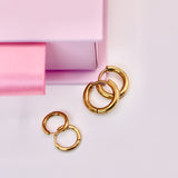 18k Gold Huggie Earrings