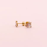 18k Gold Unicorn Stud Earrings