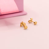 18k Gold Unicorn Stud Earrings