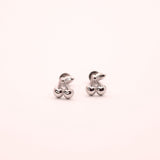 Silver Cherry Stud Earrings